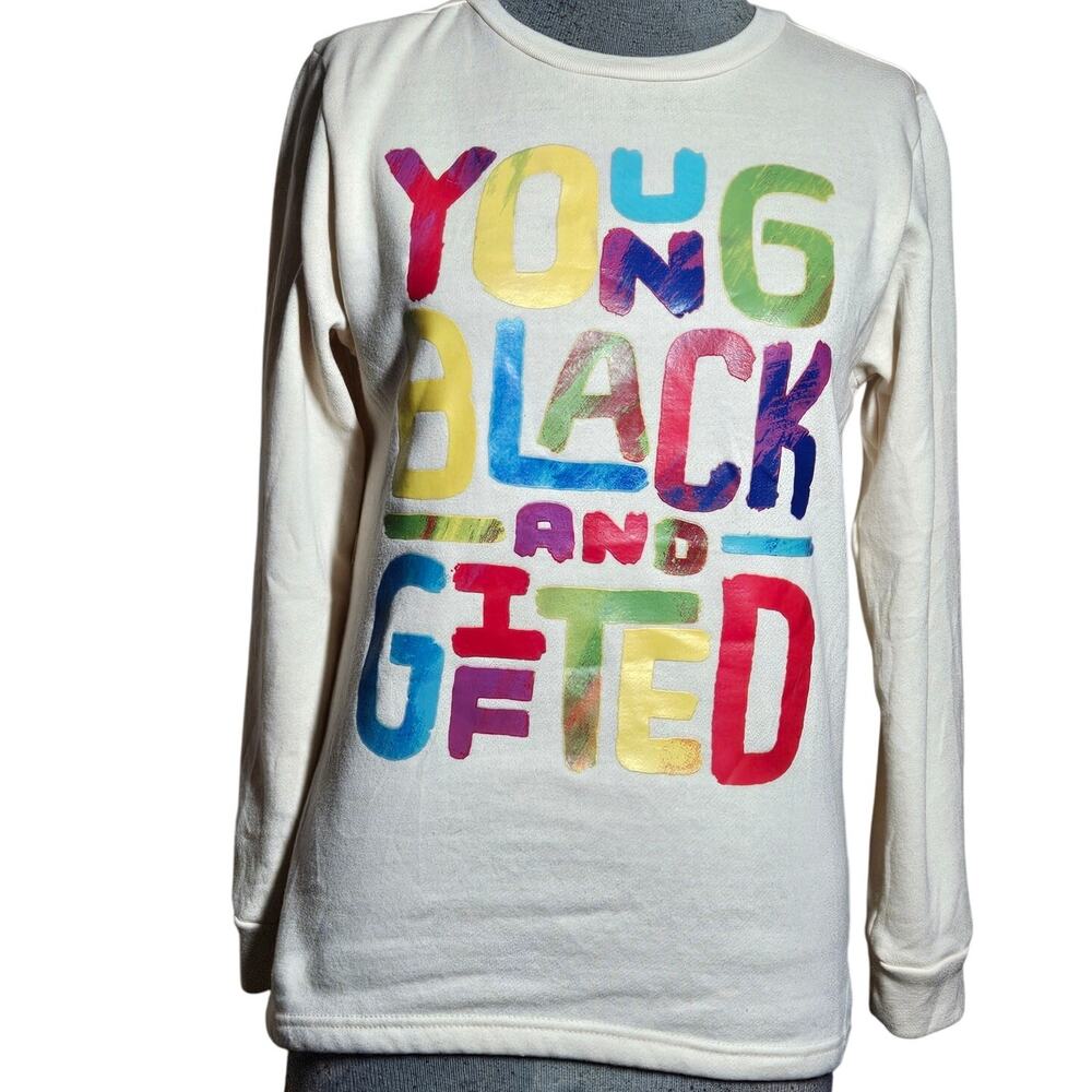 Young Black and Gifted Cotton Blend Pullover Sweatshirt Size Large